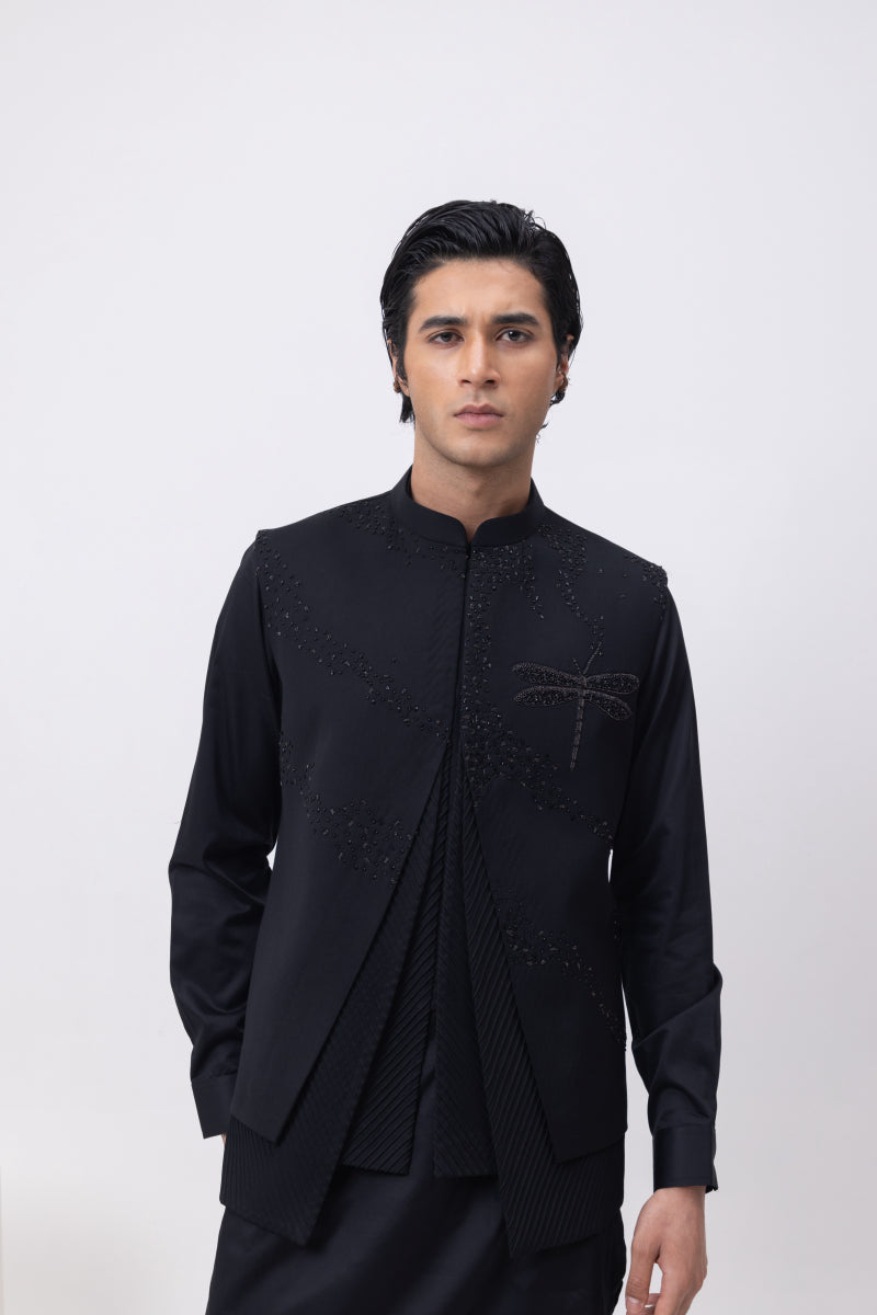 FIREFLY TRIO DESIGNER PINTUCK NEHRU JACKET/BUNDI