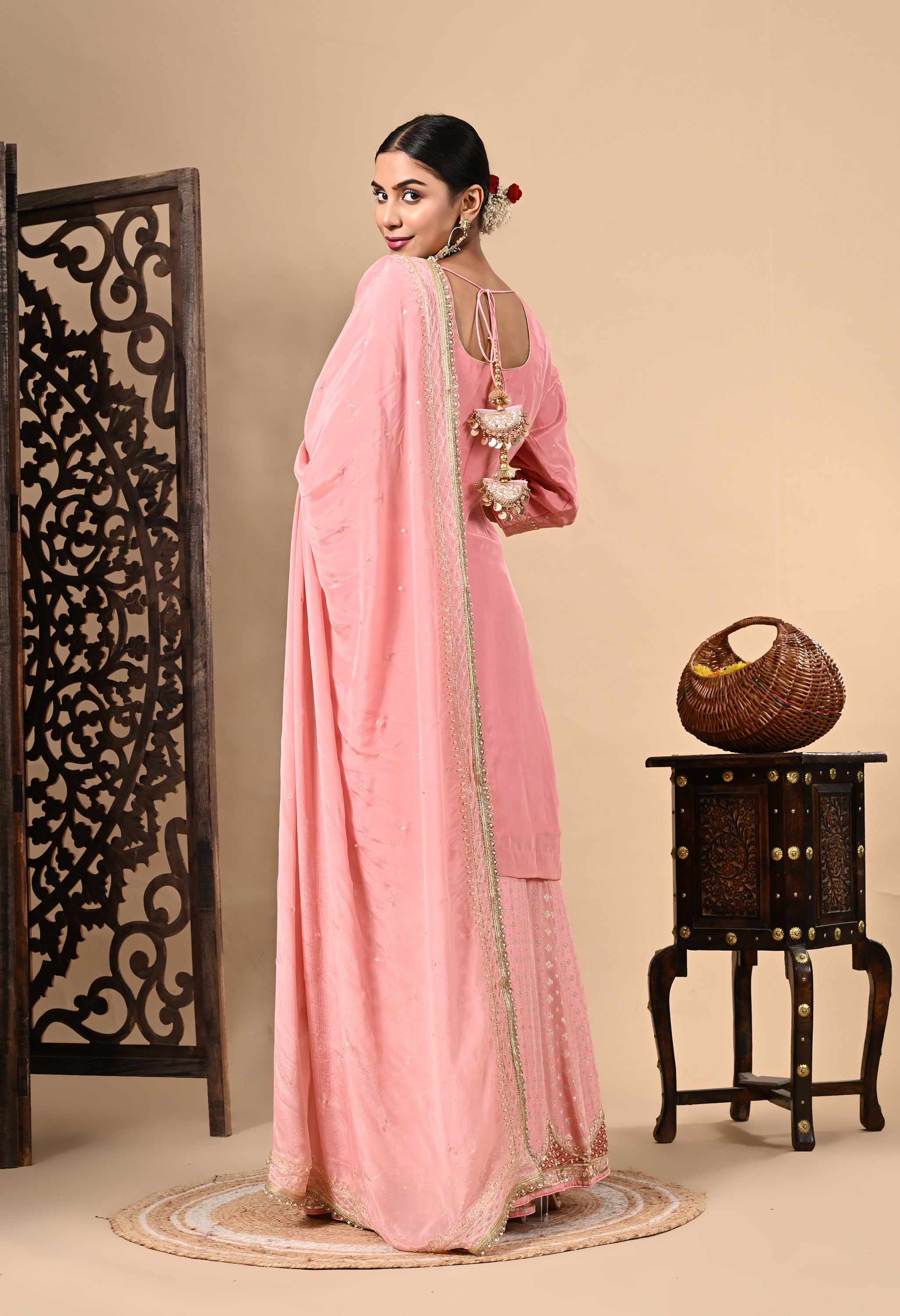Baby Pink Sharara Set
