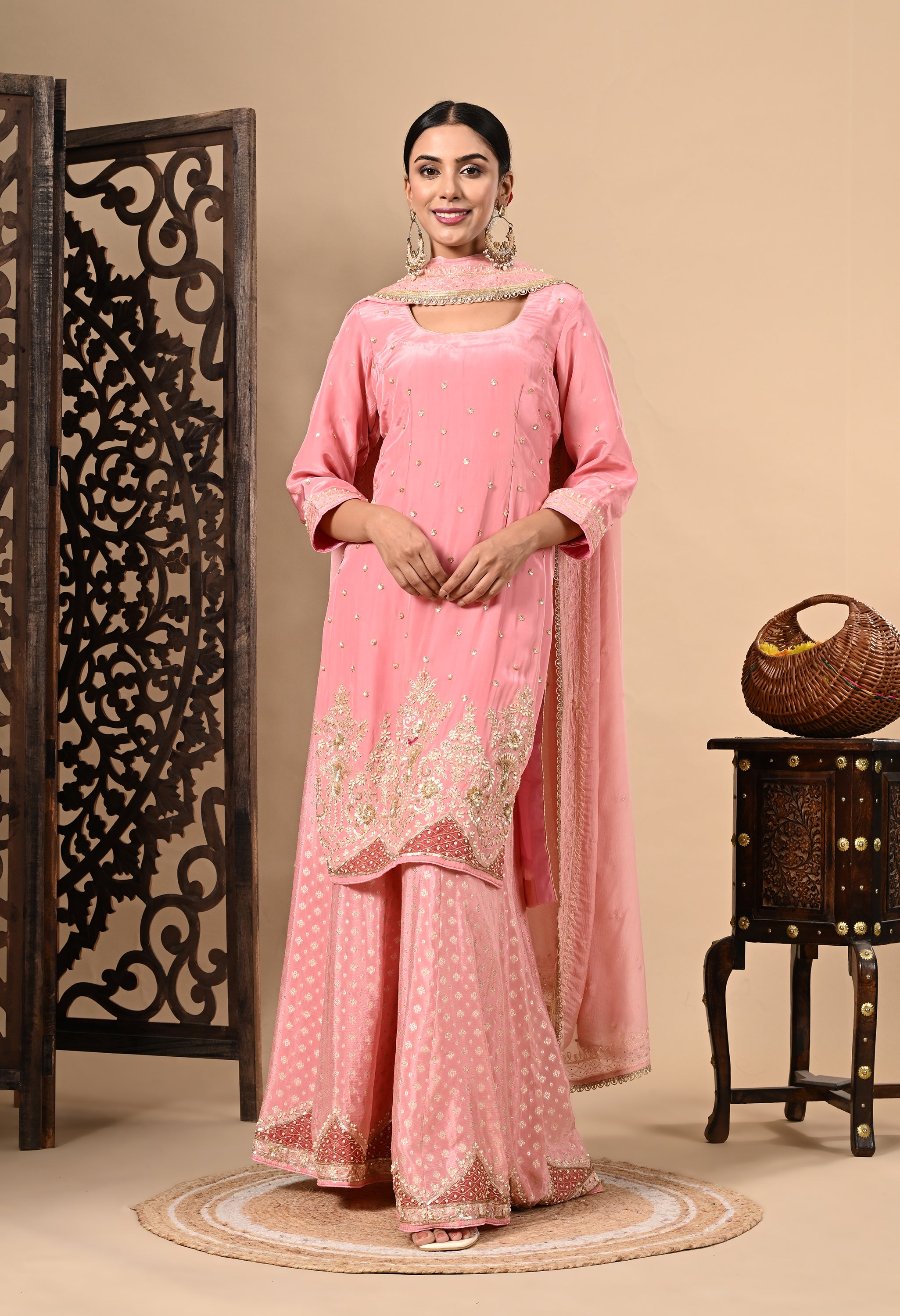 Baby Pink Sharara Set