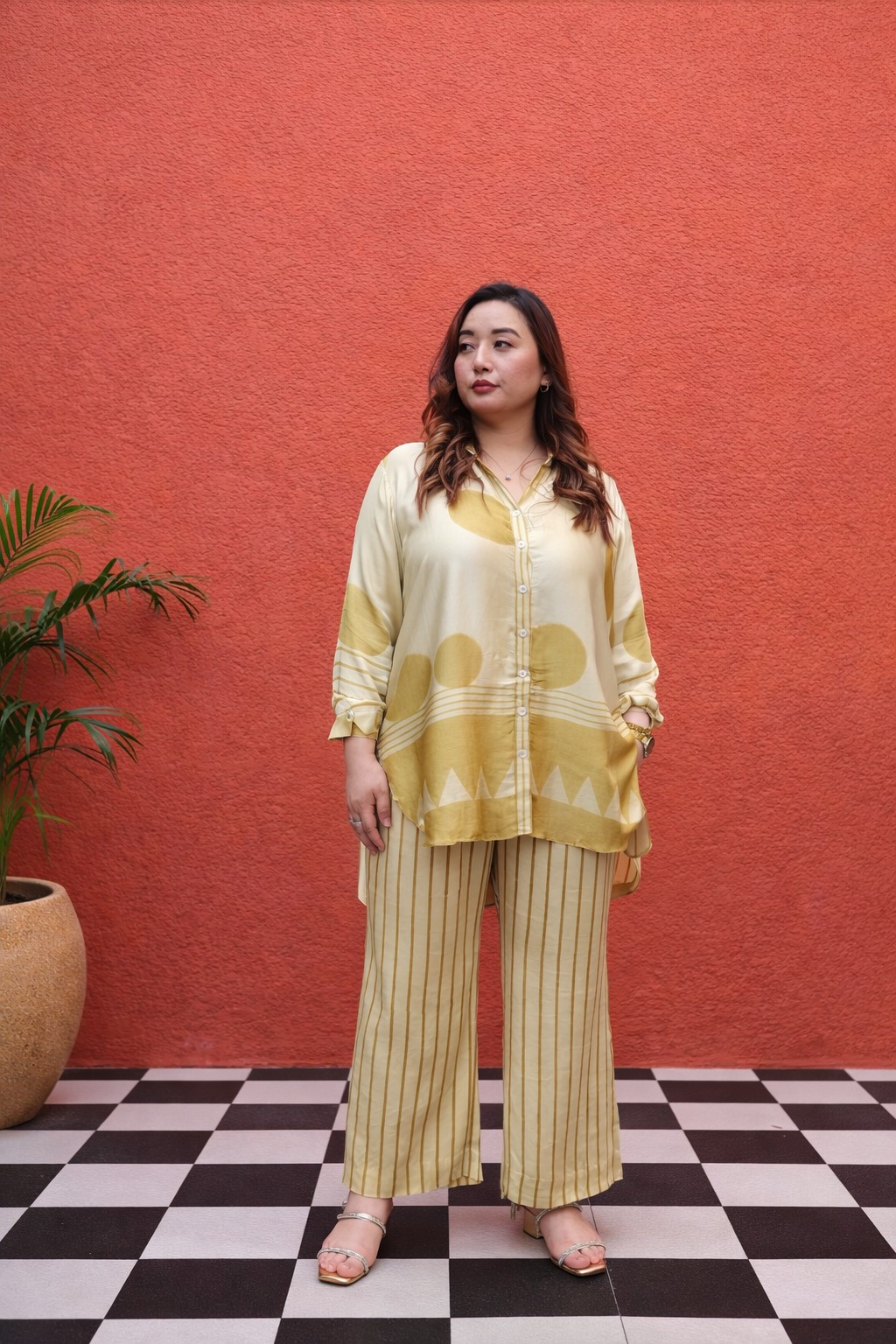 OHSO Organic Mustard Shirt Co-ord Set
