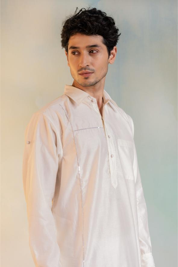 Men's Sequin Pathani with Salwar - Set of 2