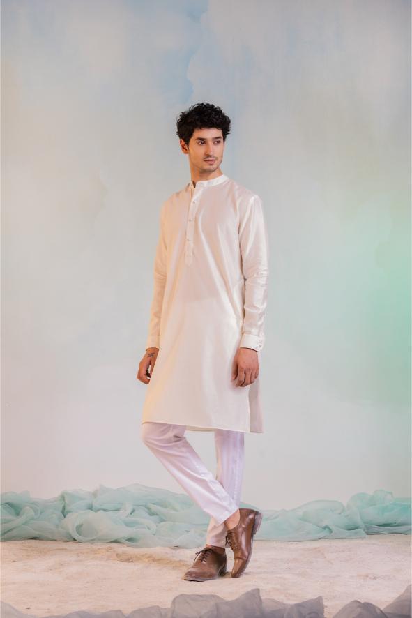 Men's Straight Kurta With Pant - Set of 2