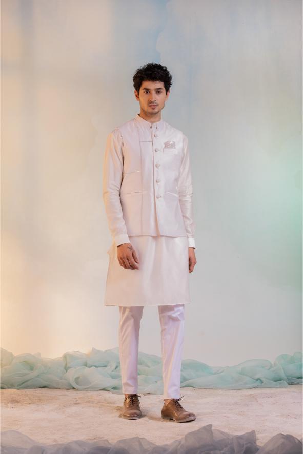 Men's Straight Kurta With Pant - Set of 2