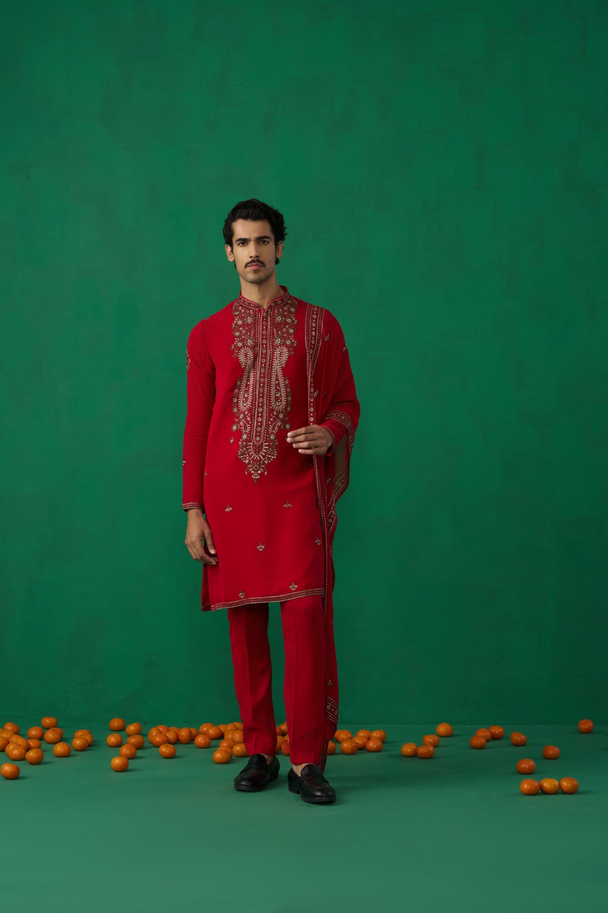 ARABIC RED KURTA SET