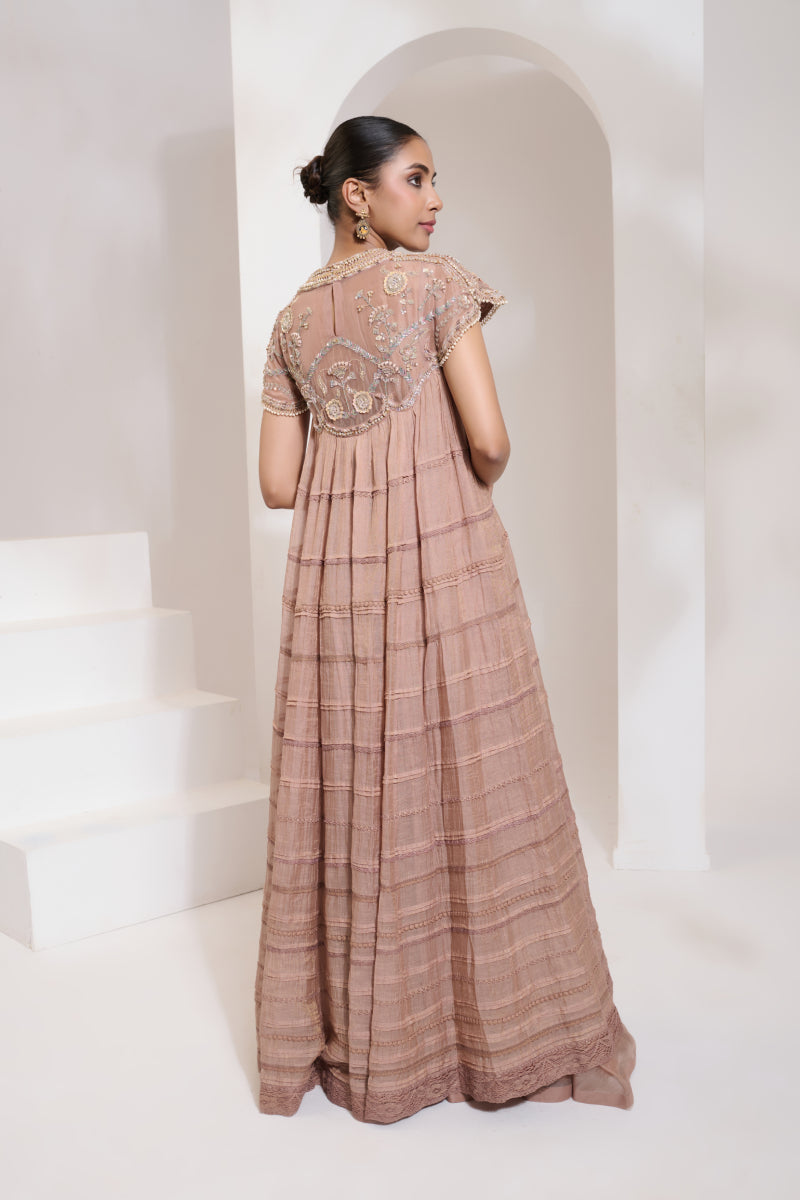 Arya Cape Anarkali – Dirty Blush