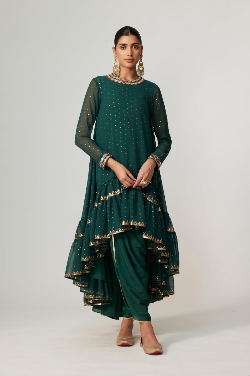 JADE GREEN DHOTI KURTA SET