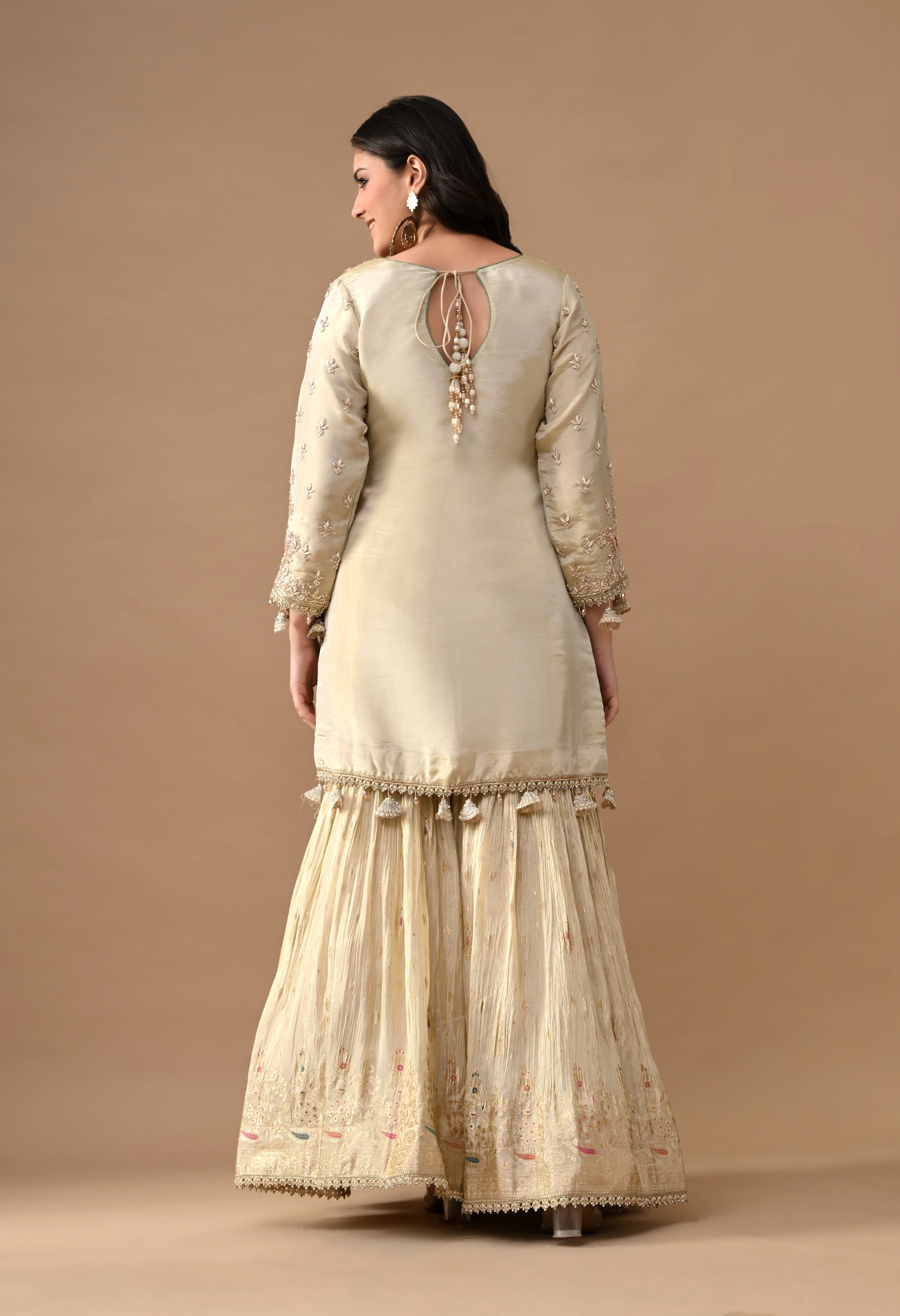 slim fit dress slacks Golden Sharara Set – AGASHE