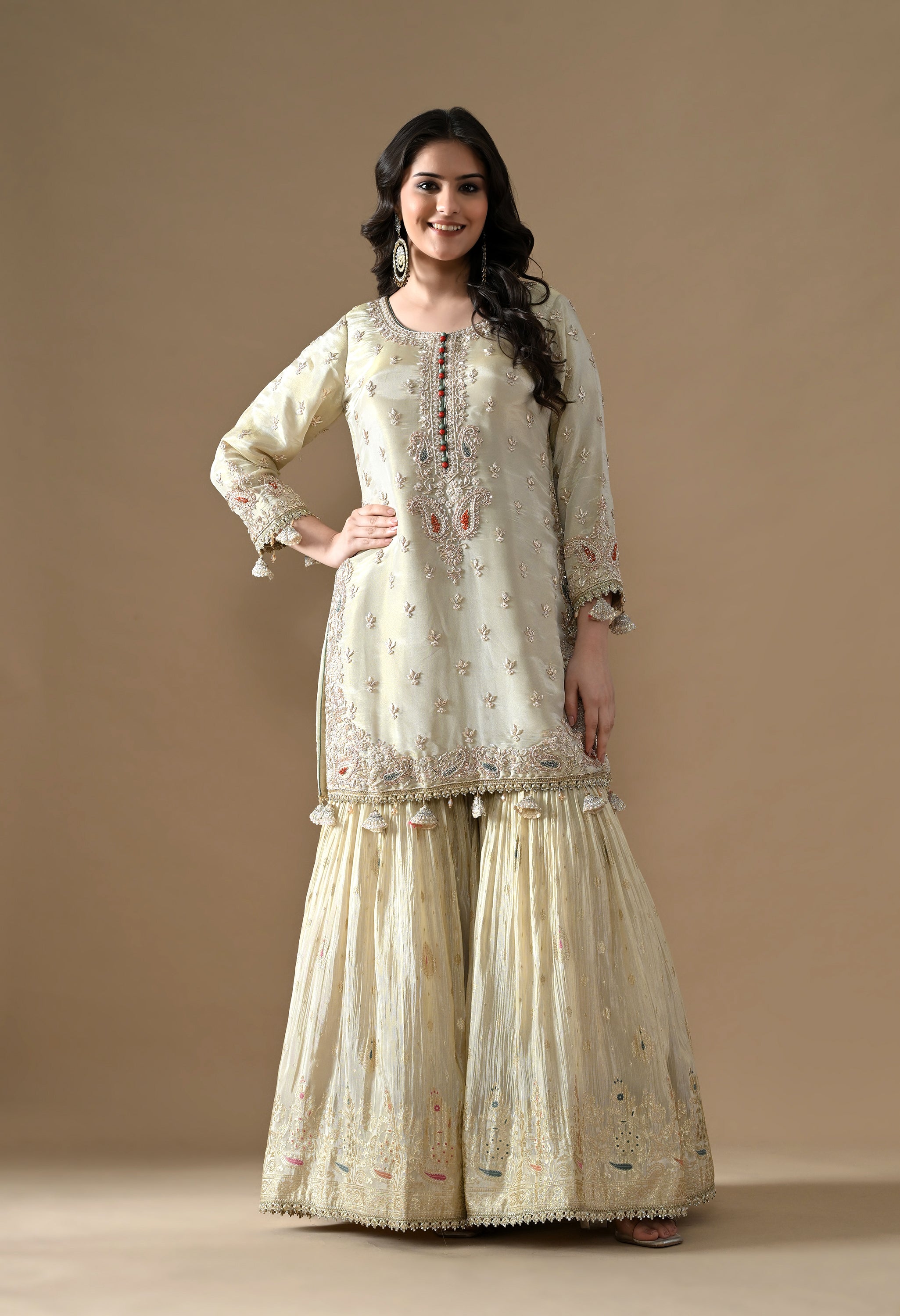 Golden Sharara Set