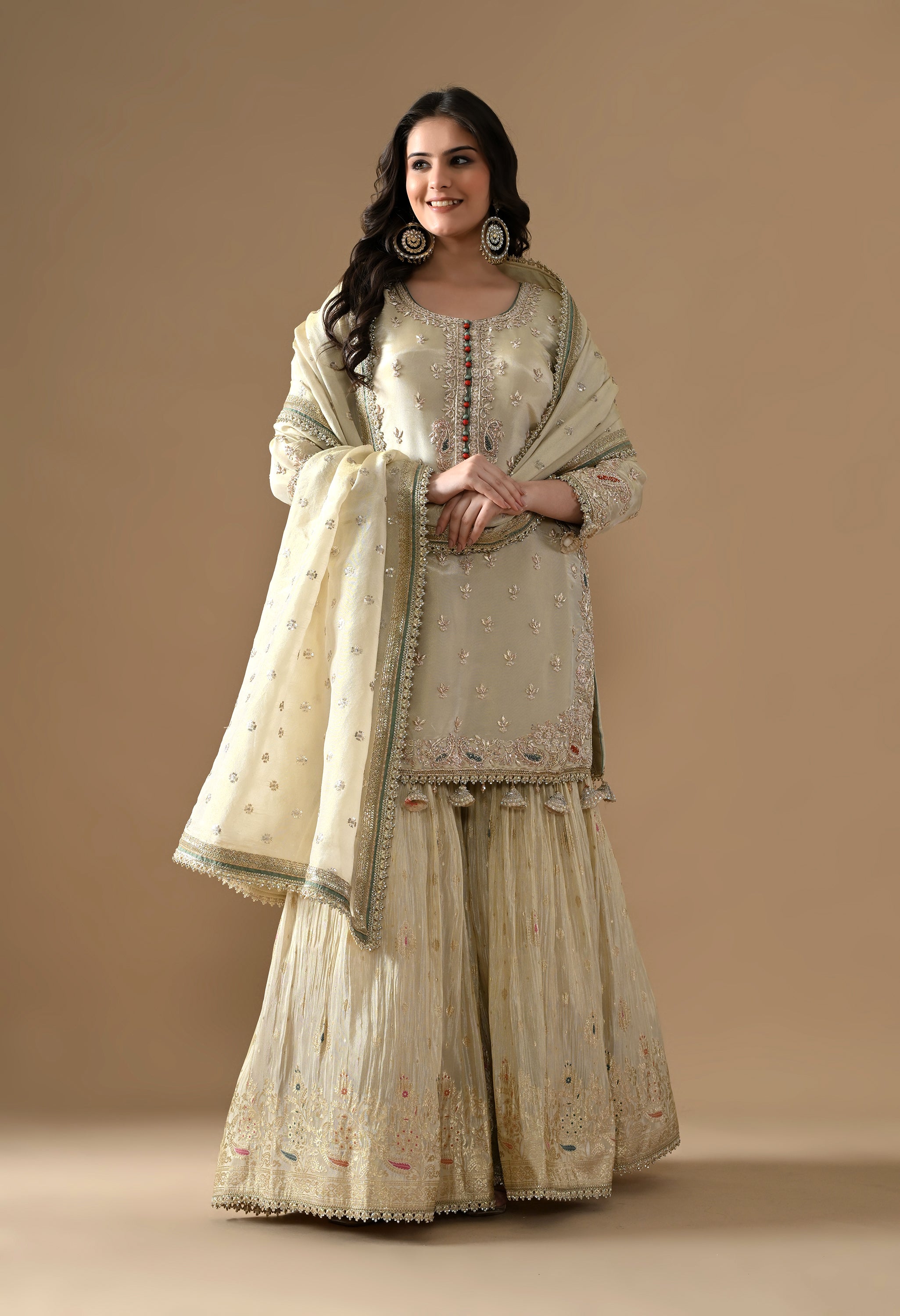 Golden Sharara Set
