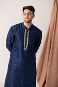 Load image into Gallery viewer, Mukaish Embroidered Gota Kurta With Pants
