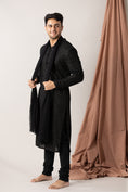 Load image into Gallery viewer, Embroiderdd Black Georgette Kurta With Chudidar
