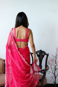 Load image into Gallery viewer, Rose Pink Soft Net Saree With Blouse
