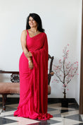 Load image into Gallery viewer, Pink Cutdana Embroiderd Saree With Blouse
