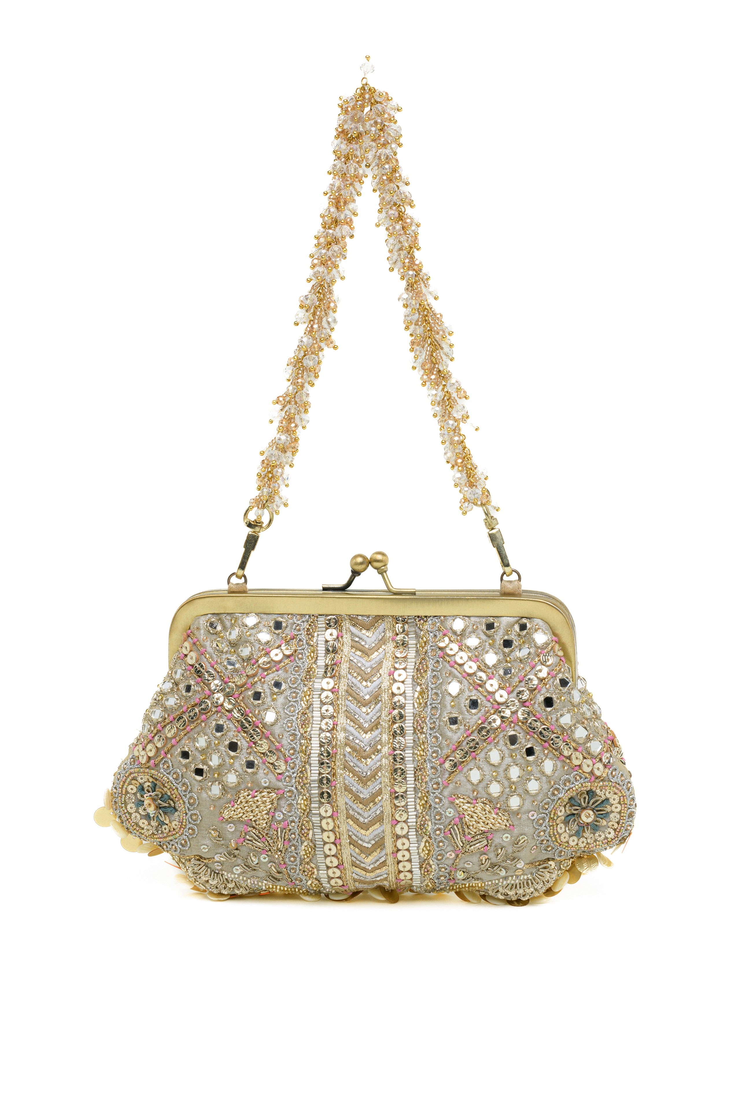 AABROO CLUTCH – GOLD SILVER