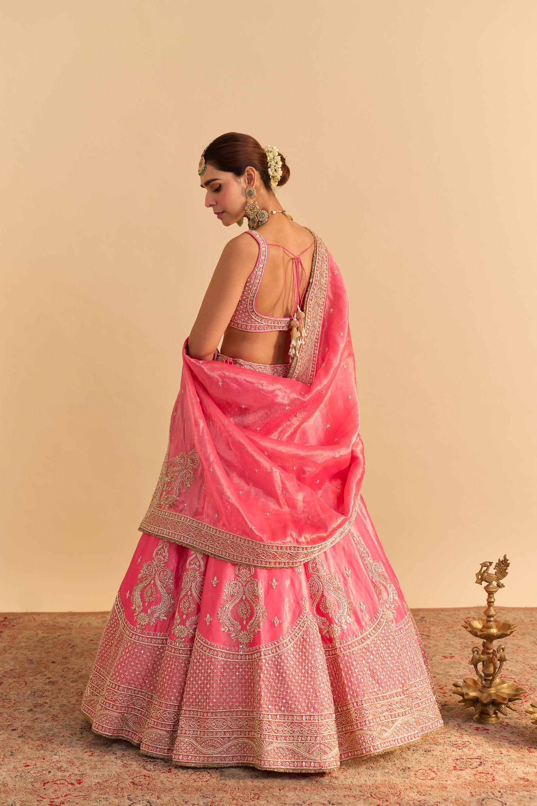Aashina - Dabka Zardozi Embroidered Lehenga Set