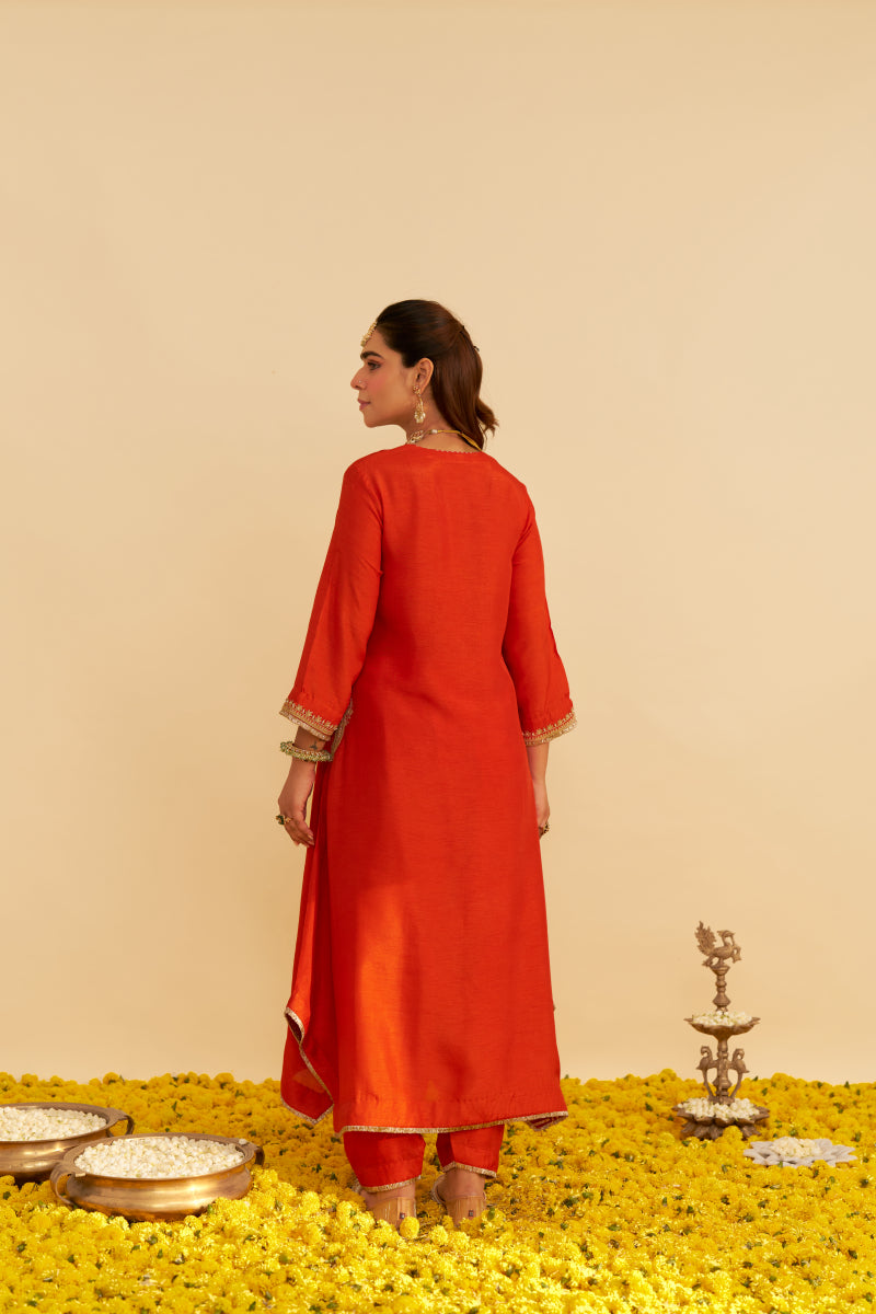 Amaya-Long Kaftan With Salwar And Dupatta