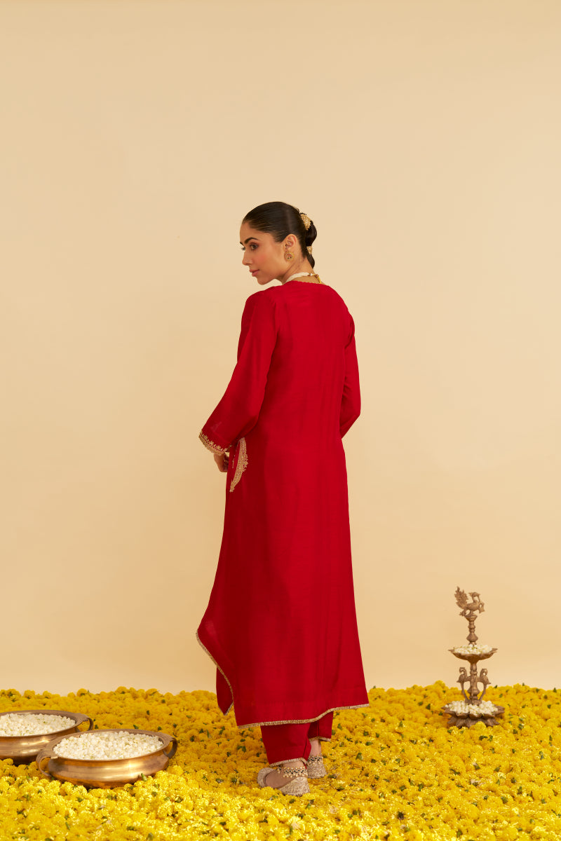 Amaya-Long Kaftan With Salwar And Dupatta