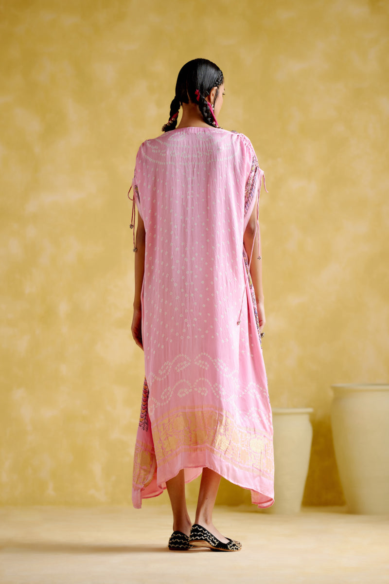 Anuradha -Kalamkari Pink Kaftan