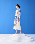 Load image into Gallery viewer, White And Blue Spring Print Coord Set
