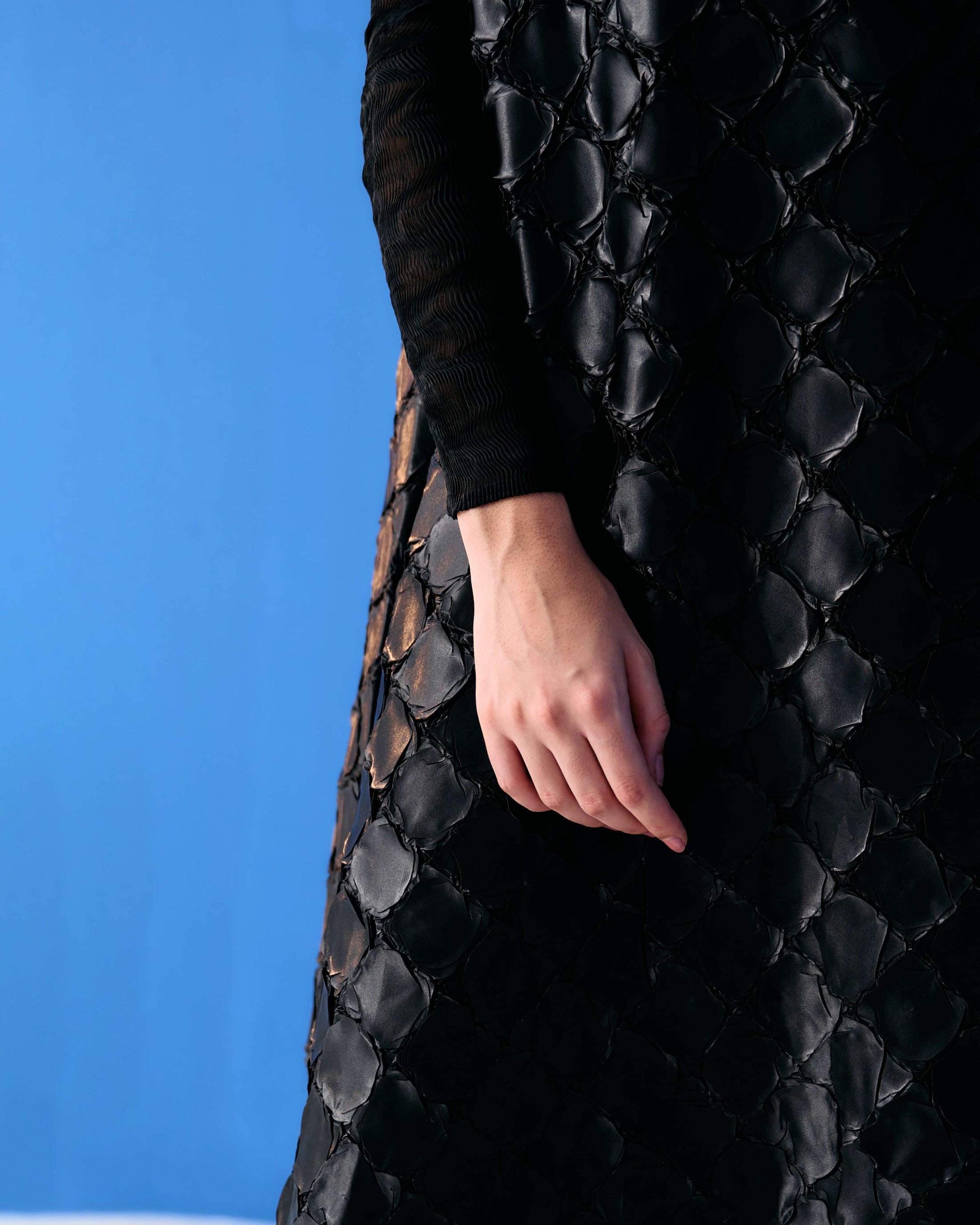 Black Mermaid Textured Dress