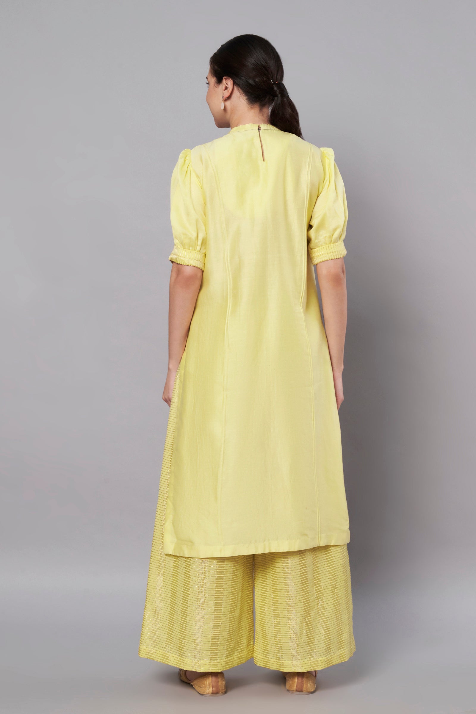 Aurora Kurta Set - Butter Yellow