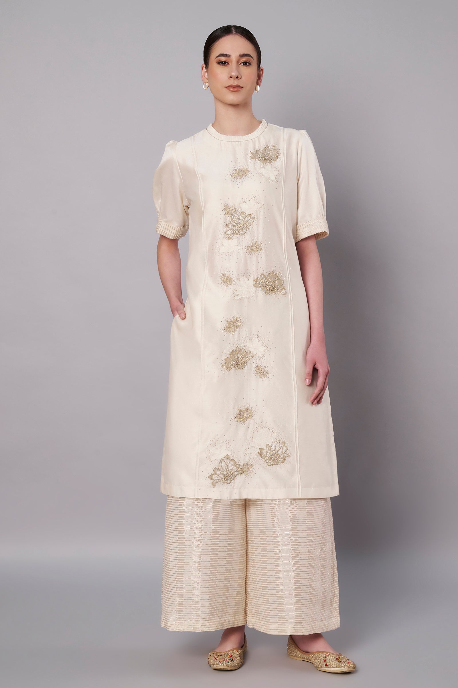 Aurora Kurta Set - Ivory