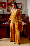 Load image into Gallery viewer, Golden Color Hand Embroidered Sassy Sharara Set
