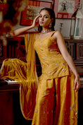 Load image into Gallery viewer, Golden Color Hand Embroidered Sassy Sharara Set
