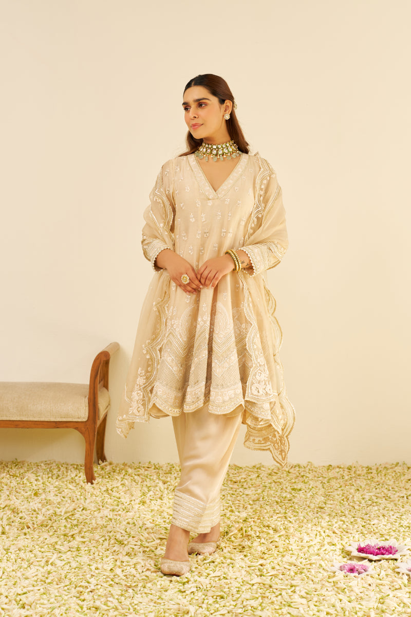 Meeram - Short Anarkali With Salwar And Dupatta
