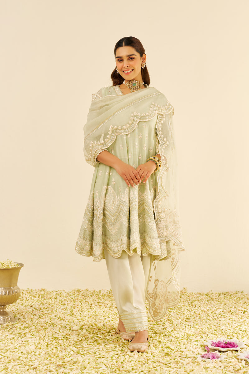 Meeram - Short Anarkali With Salwar And Dupatta