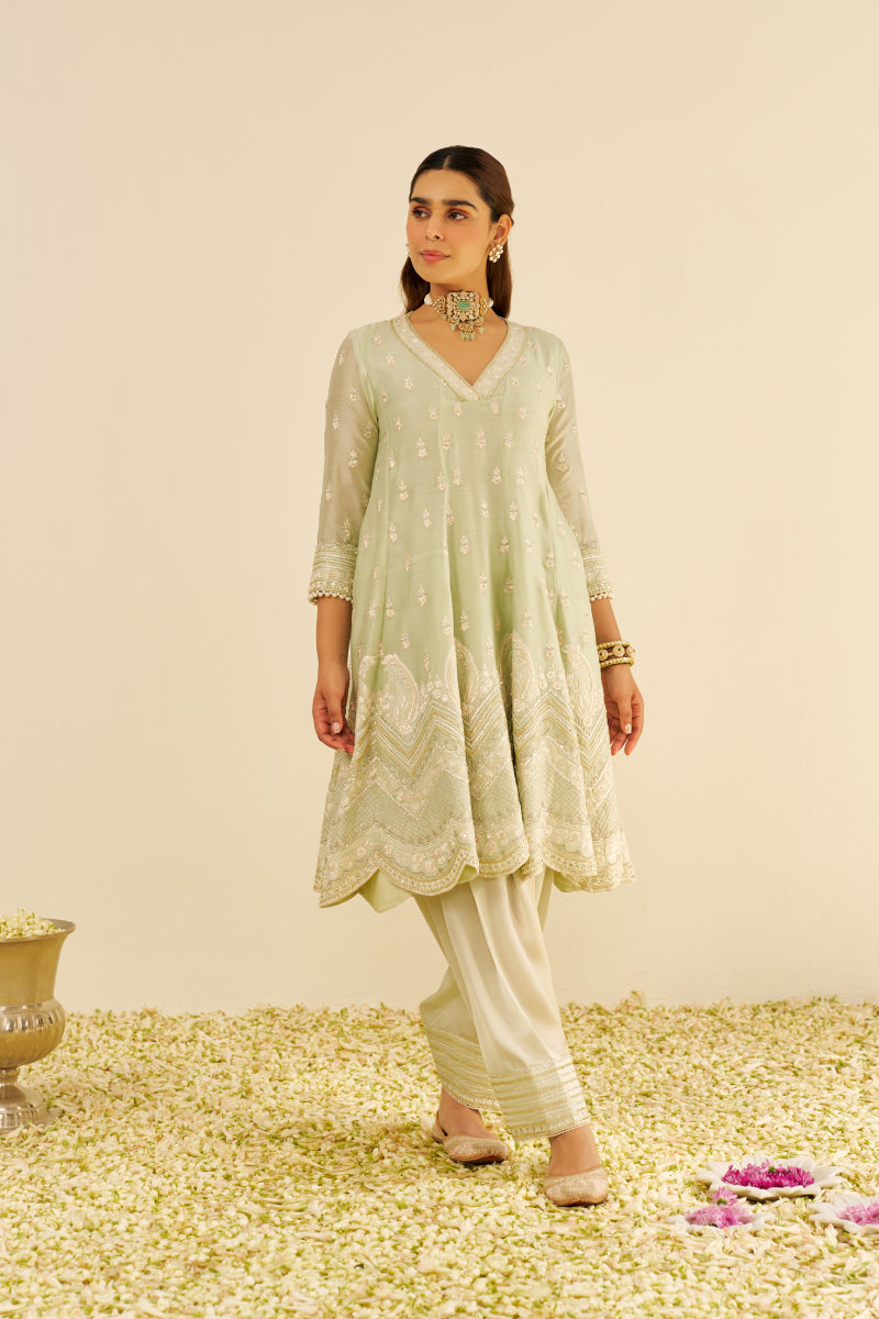 Meeram - Short Anarkali With Salwar And Dupatta