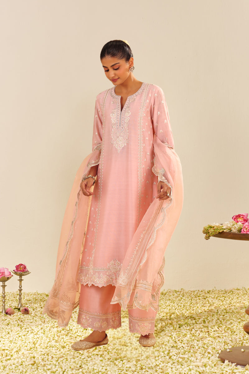 Sumaiya - A-Line Kurta With Palazzo And Dupatta