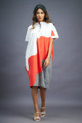 Load image into Gallery viewer, White Orange Shift Dress
