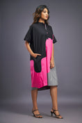 Load image into Gallery viewer, Black Pink Shift Dress
