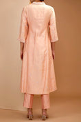 Load image into Gallery viewer, Peach Color Embroidered Kali Kurta Set
