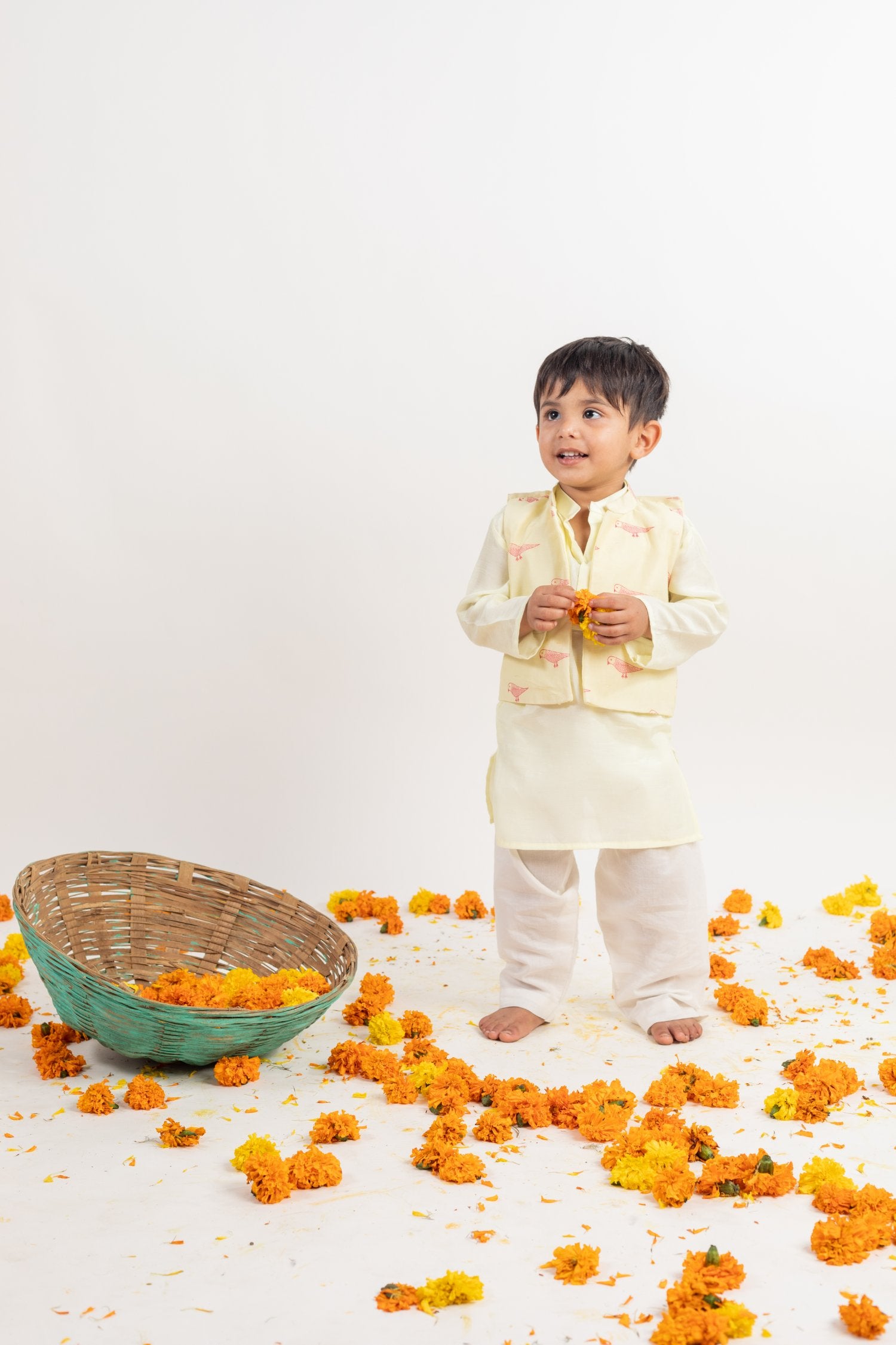 Kurta -Jacket And Pyjama Set-3 Pc