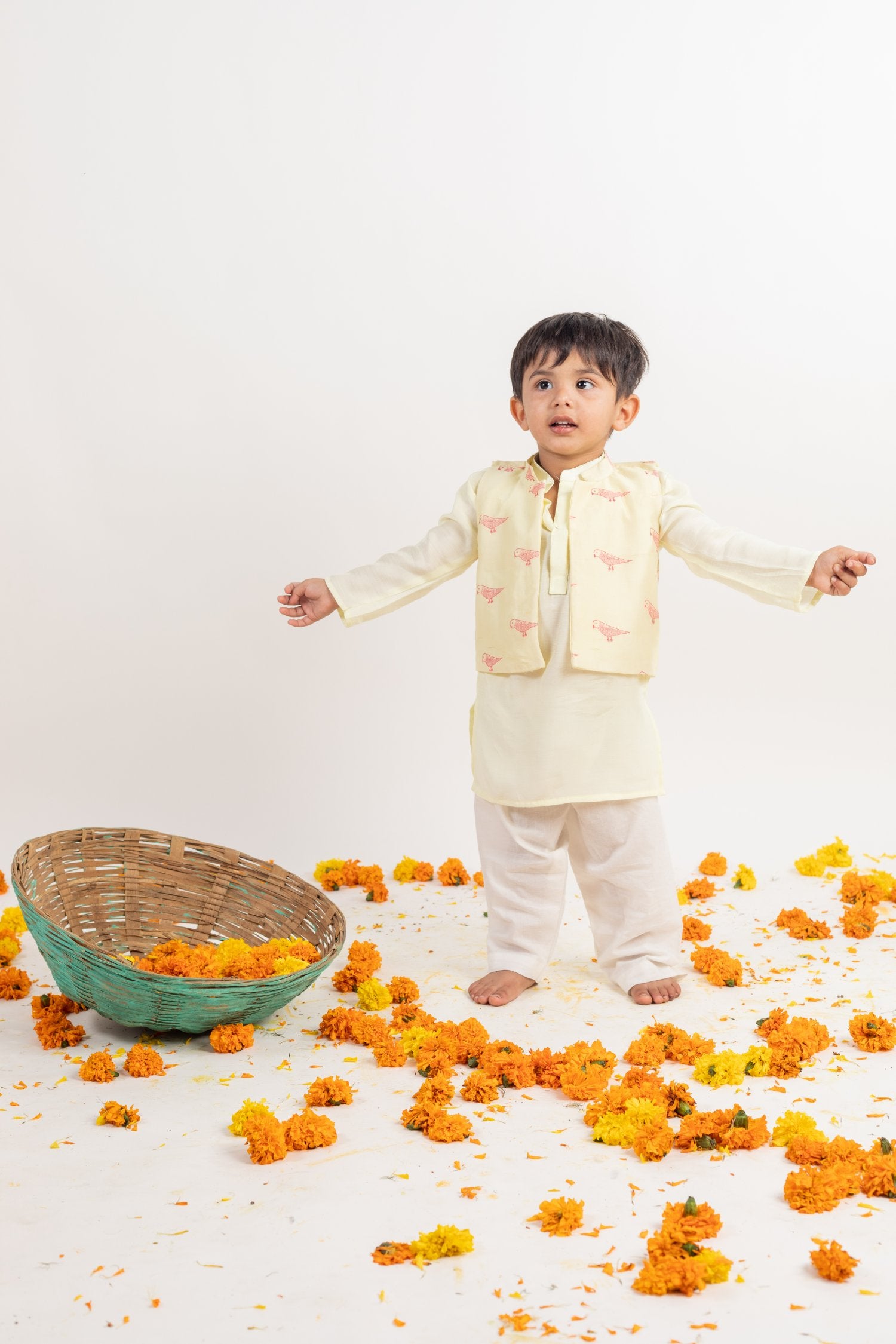 Kurta -Jacket And Pyjama Set-3 Pc