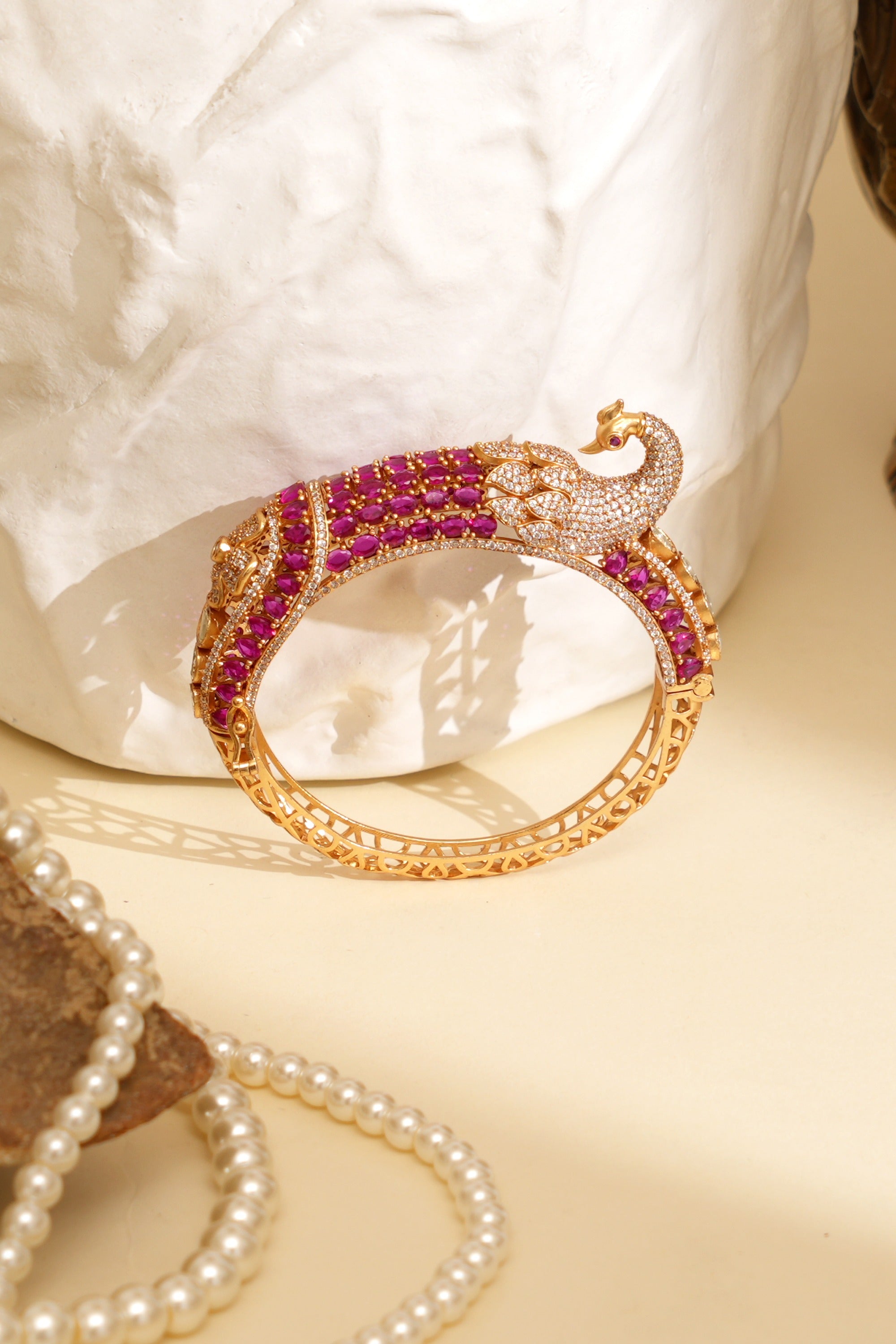 Parvati Peacock Designer Kada