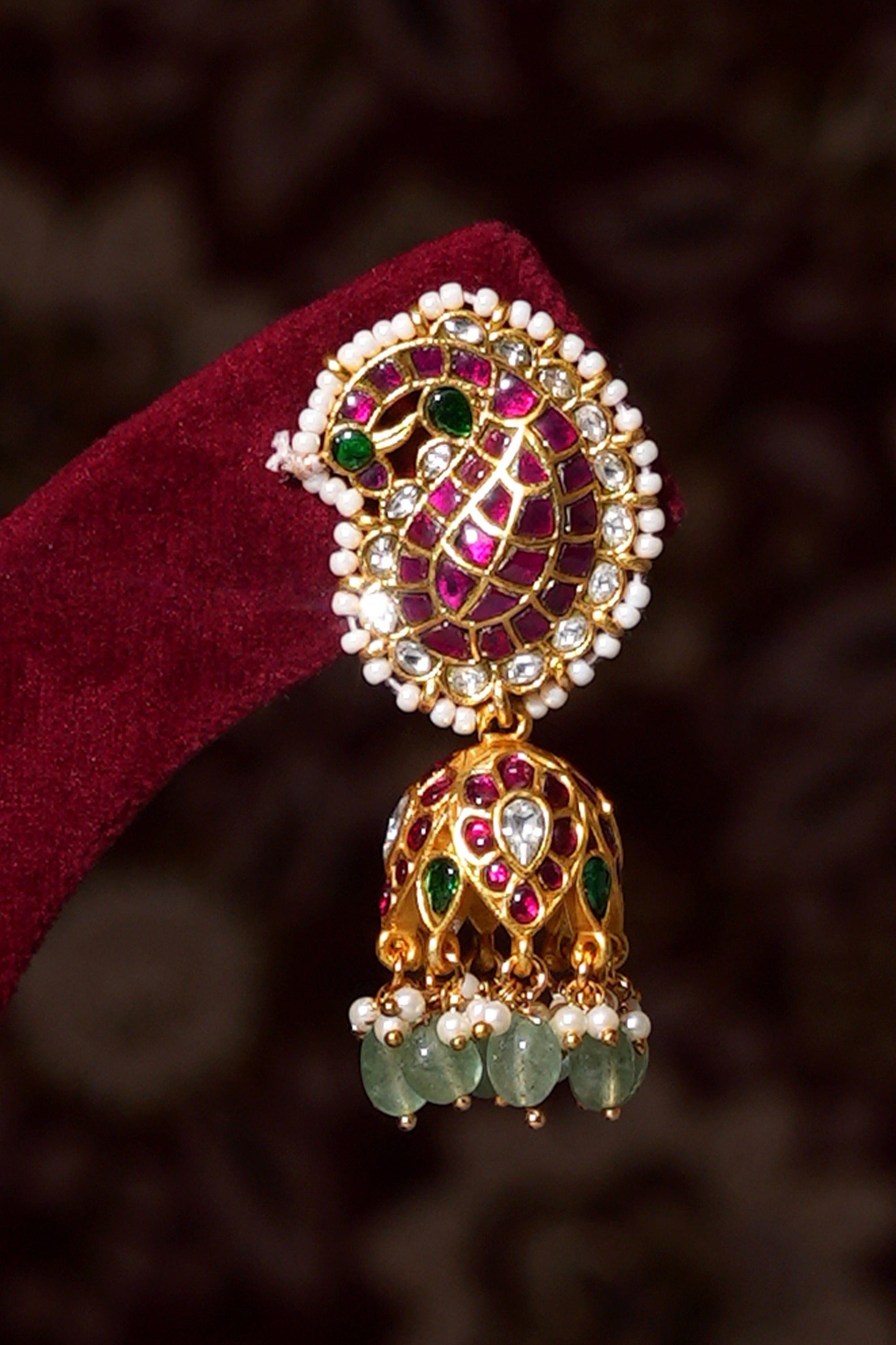 Celebrity Style Peacock- Jhumka Set