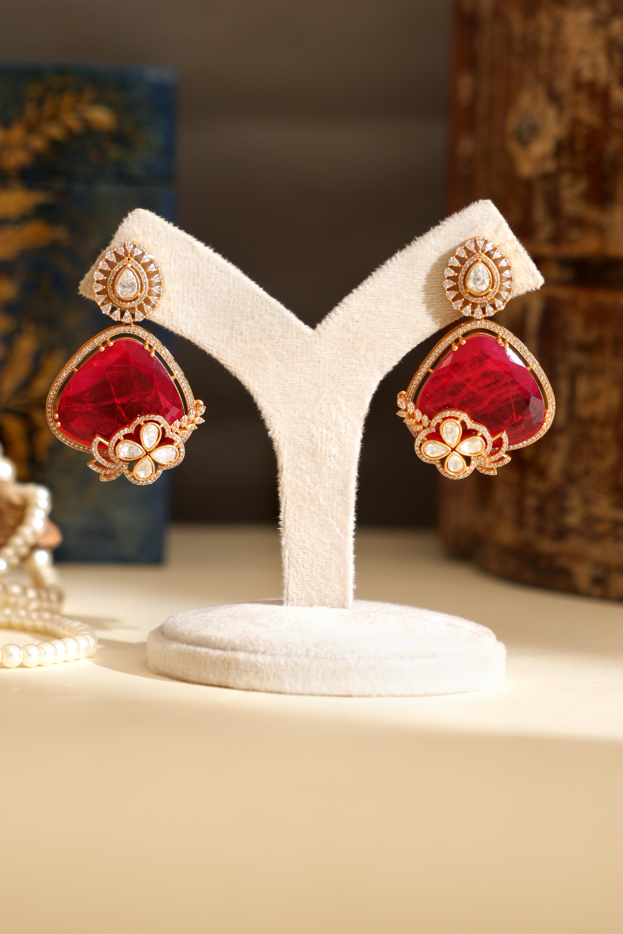 Nandini Ruby Doublet Earrings