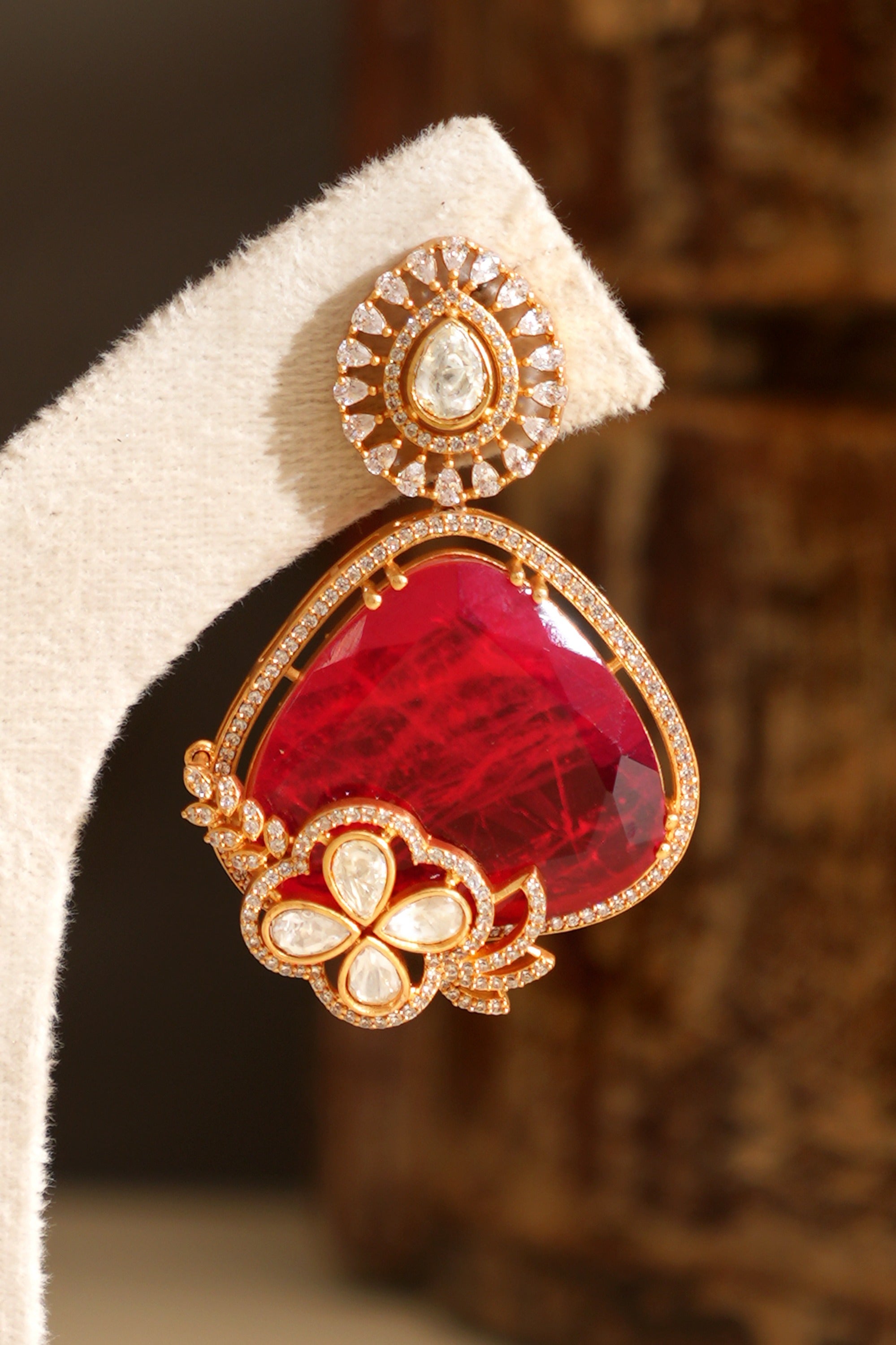 Nandini Ruby Doublet Earrings