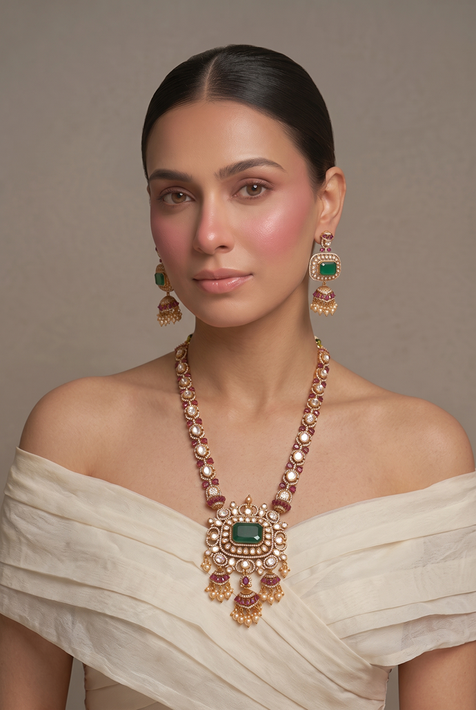 Statement Bridal Kundan Polki Set