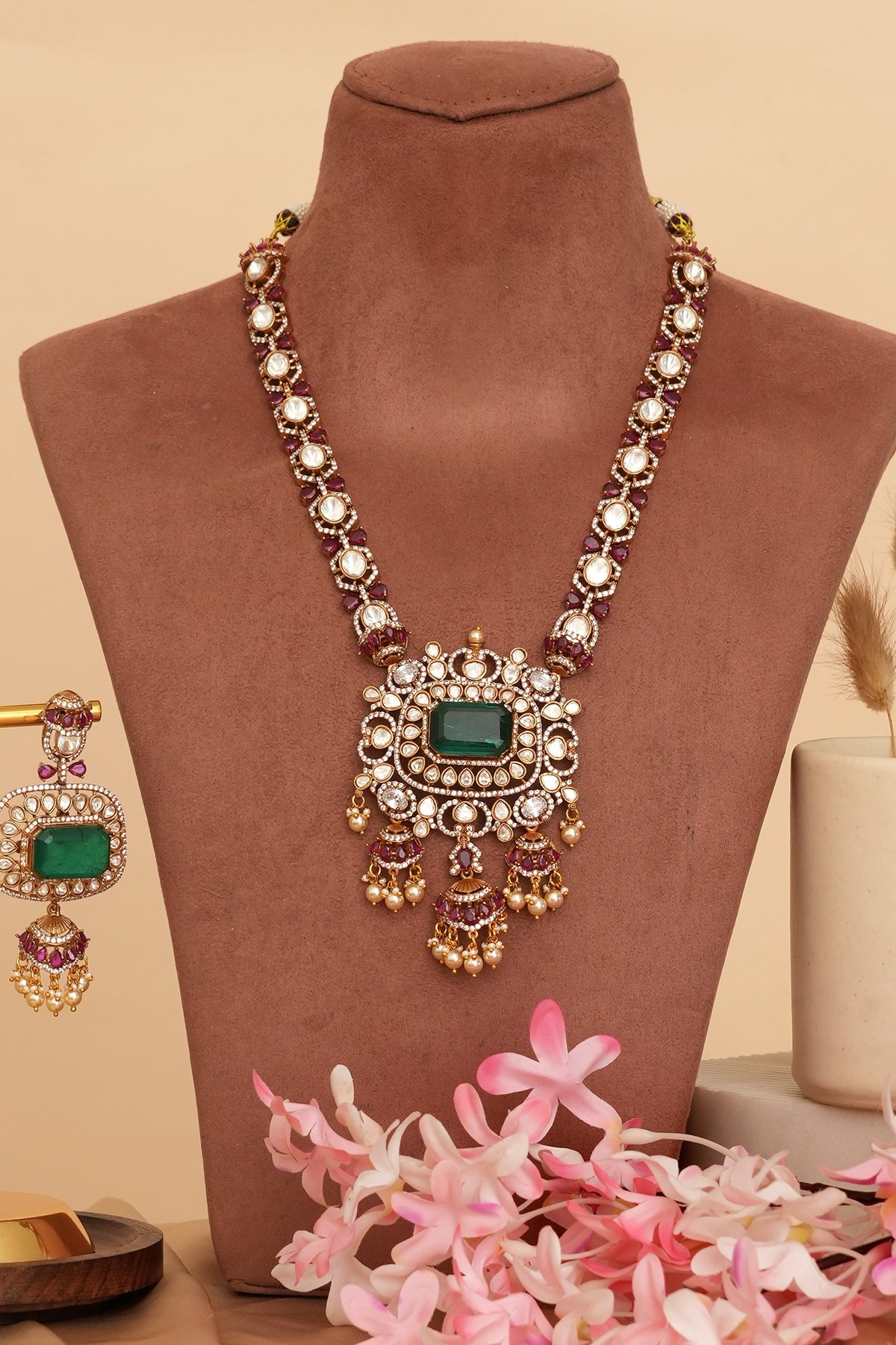 Statement Bridal Kundan Polki Set