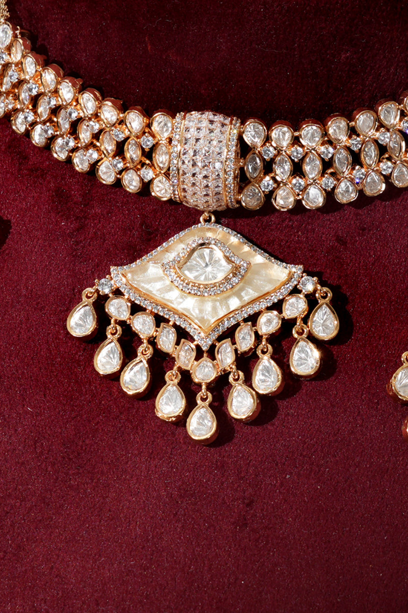 Ananya MOP Kundan Necklace Set