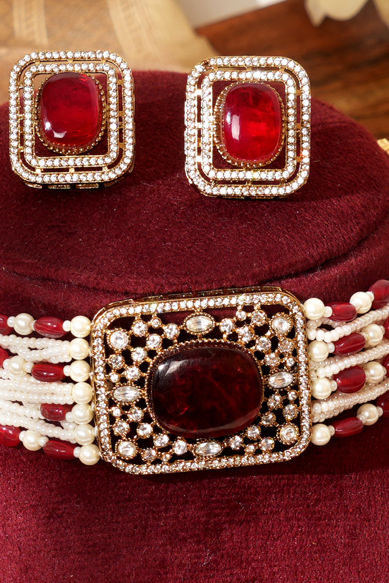 Aarna Kundan Pearls Choker