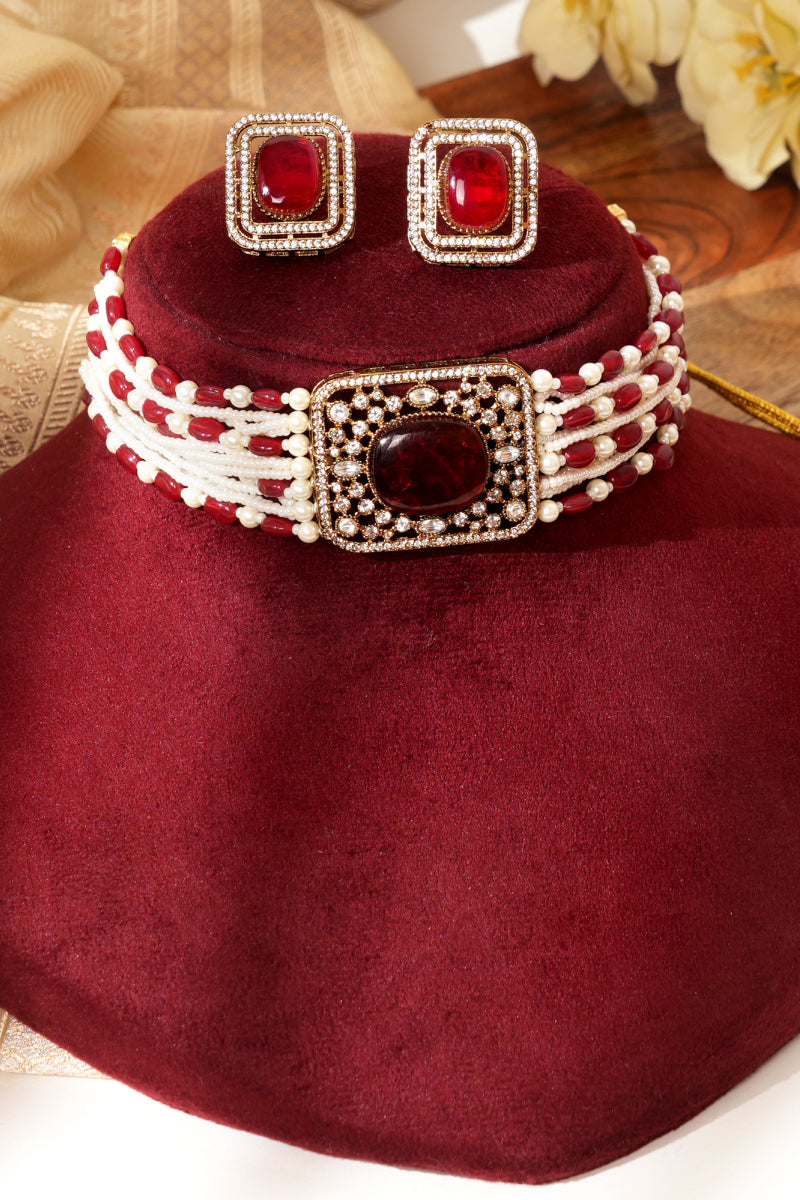 Aarna Kundan Pearls Choker