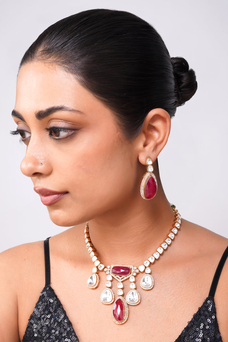 Mannat Kundan Necklace Set