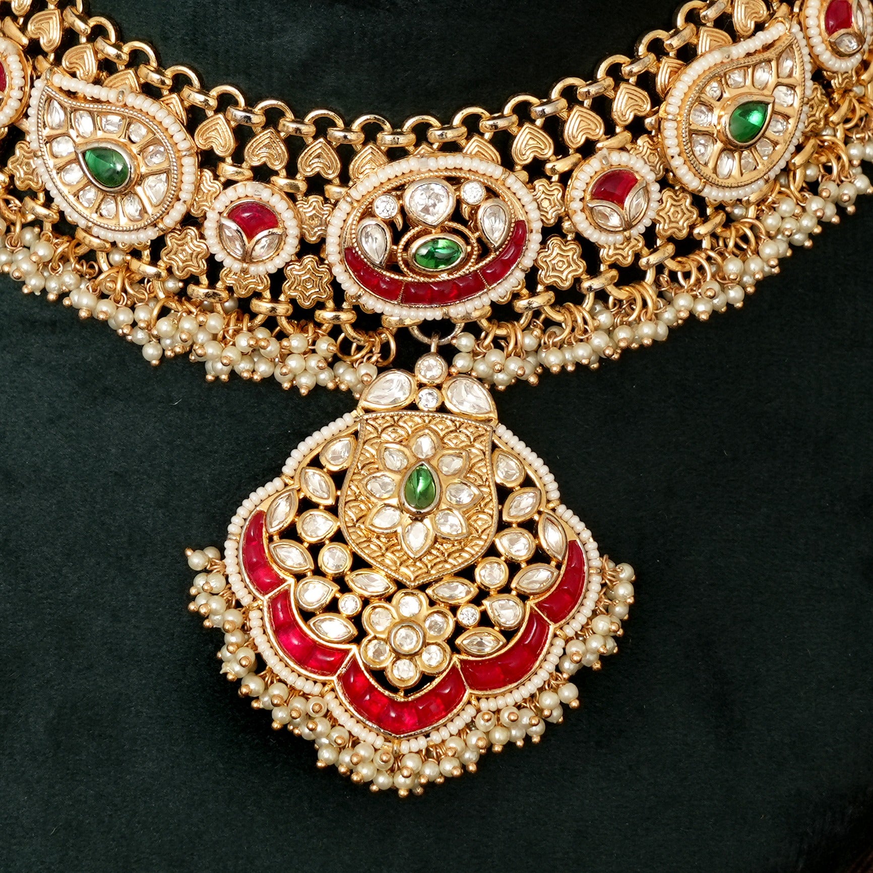 Dia Kundan Necklace Set