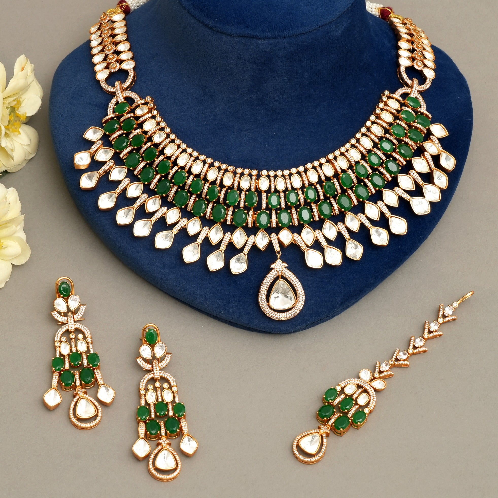 Tanvi Kundan Polki Necklace Set