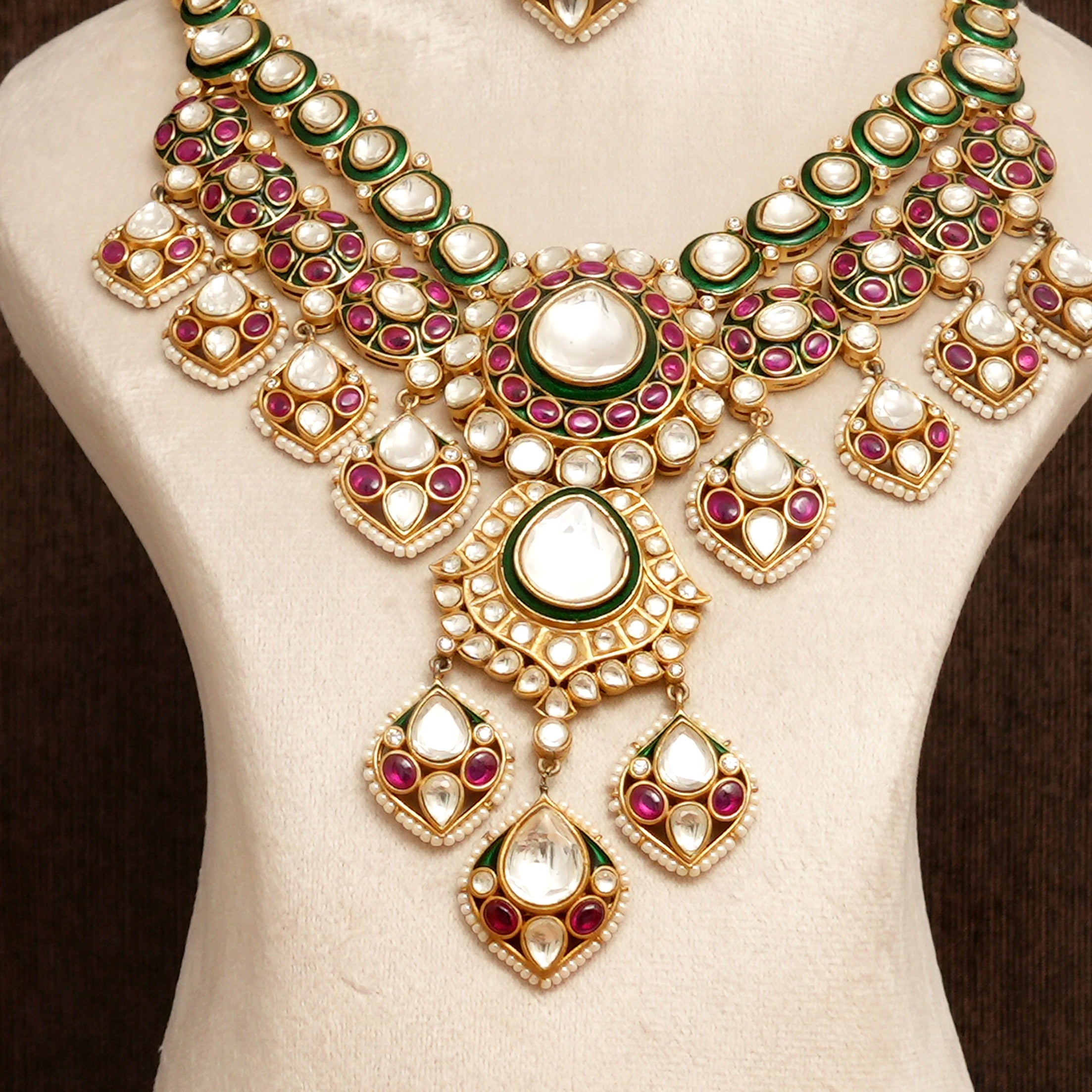 Kavya Kundan Polki Necklace Set